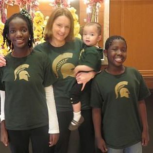 Cheri Kay with Jaryse, Ecrissa, and baby Dahlia