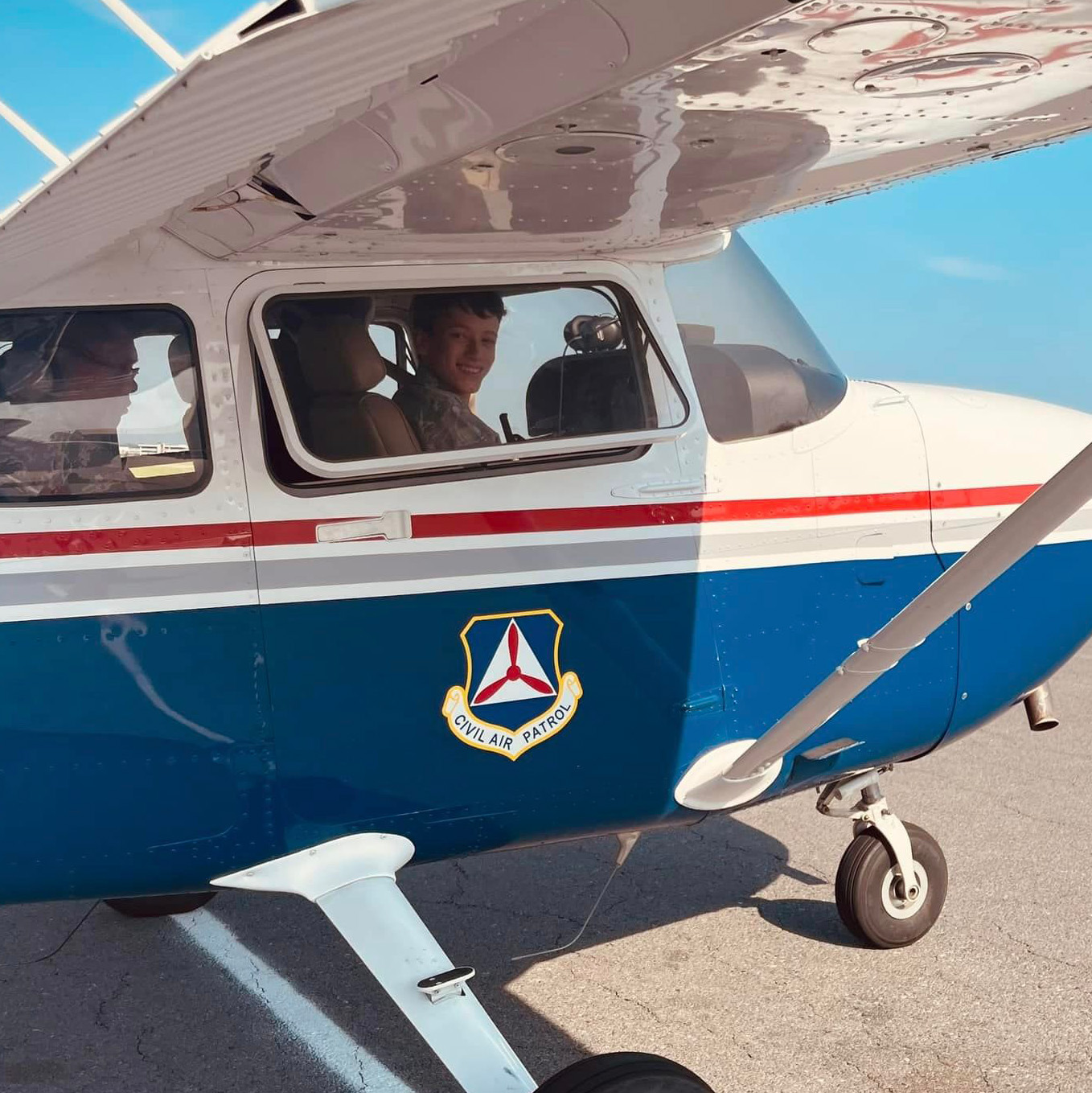 Ethan in a CAP plane