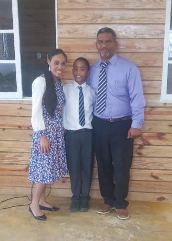 Jeymel with his parents
