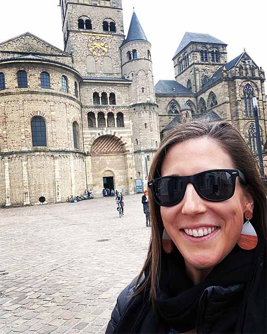 Malinda pauses for a photo on one of her travels.