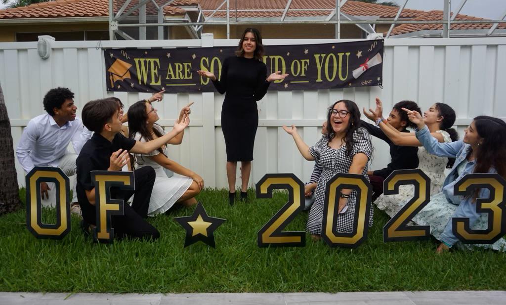 Rebeca at her grad party