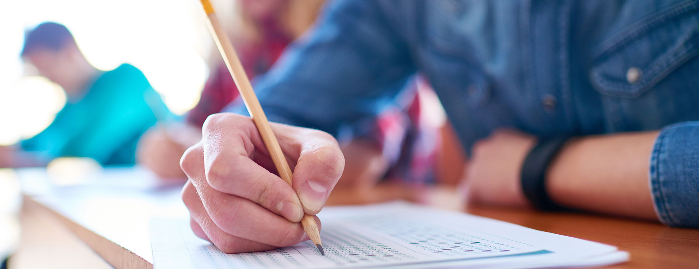 Students taking tests