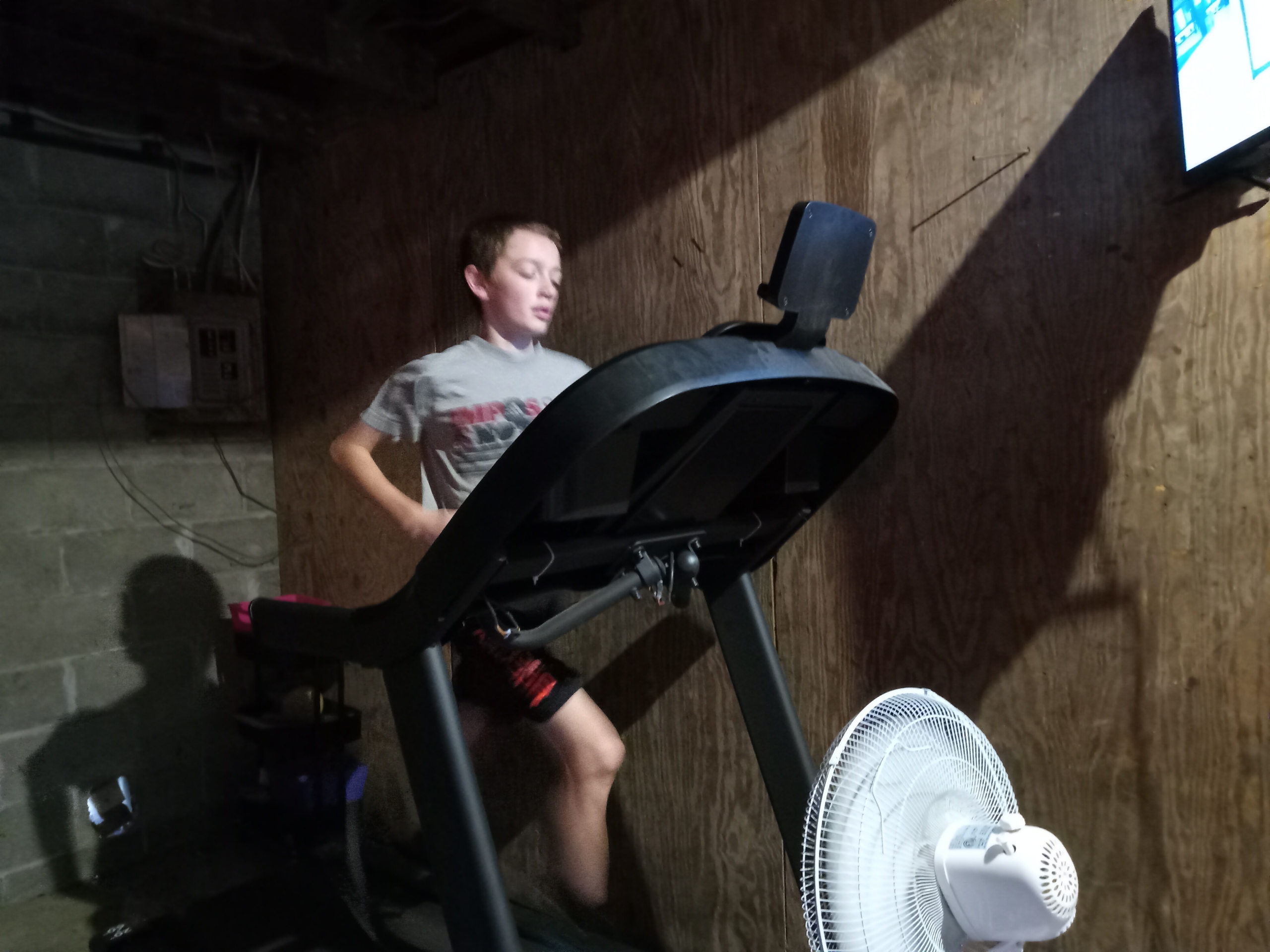 Sean on a treadmill
